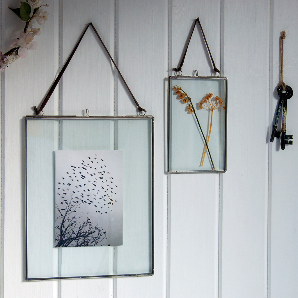 Glass Hanging Frame In Silver 25x20cm | Rex London